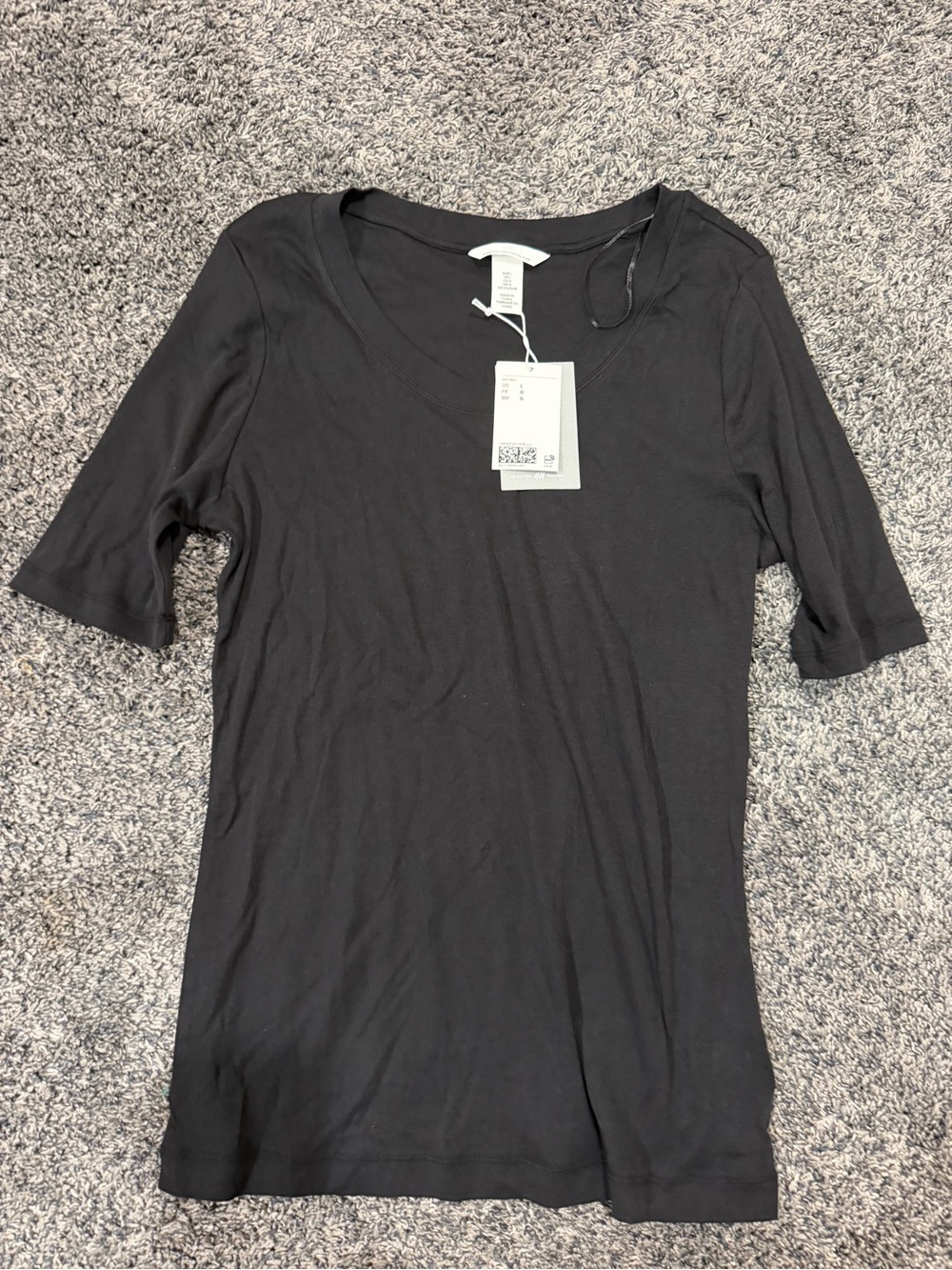 Black Scoop Neck Women's Top - H&M